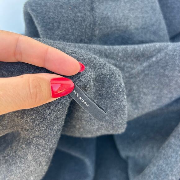 Helmut Lang Oversized Cocoon Cardigan Coat Blazer Wool Cashmere Charcoal Gray S - Picture 11 of 11